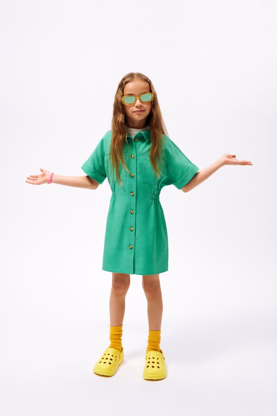 ELASTICIZED SHIRTDRESS