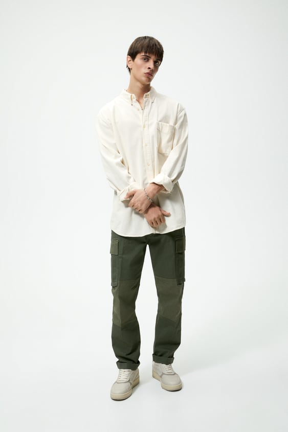 COLOR BLOCK CARGO PANTS