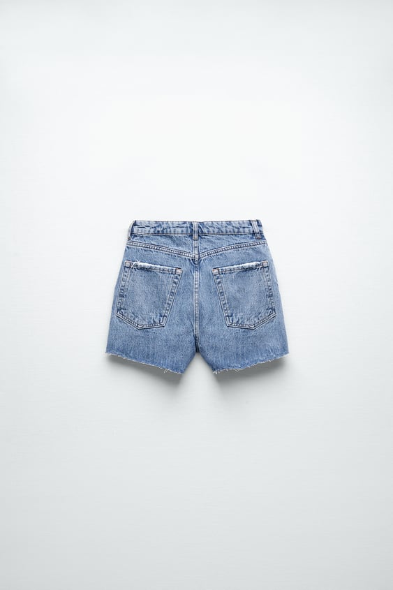 HIGH RISE RIPPED SHORTS