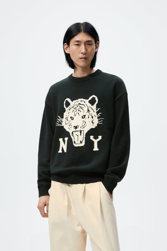 JACQUARD TIGER SWEATER