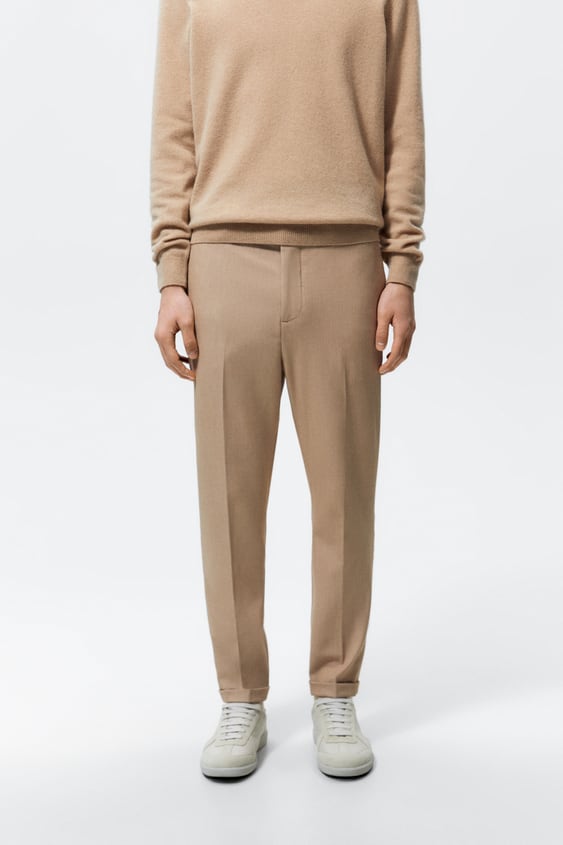 TEXTURED JOGGER WAIST PANTS