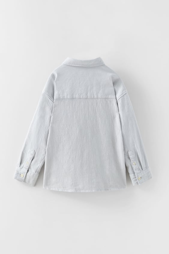 WASHED TEXTURED OVERSHIRT