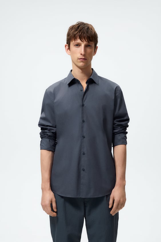 TEXTURED COTTON SHIRT