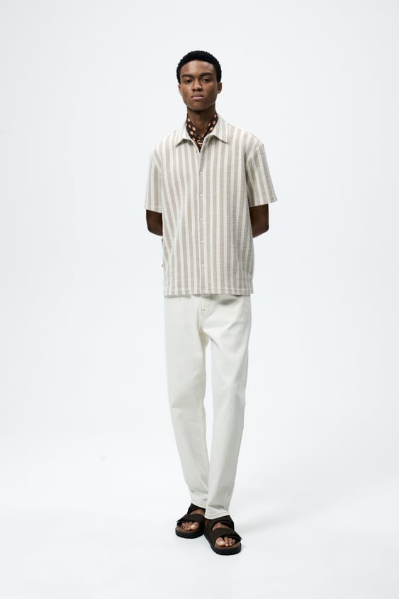 TEXTURED STRIPED SHIRT