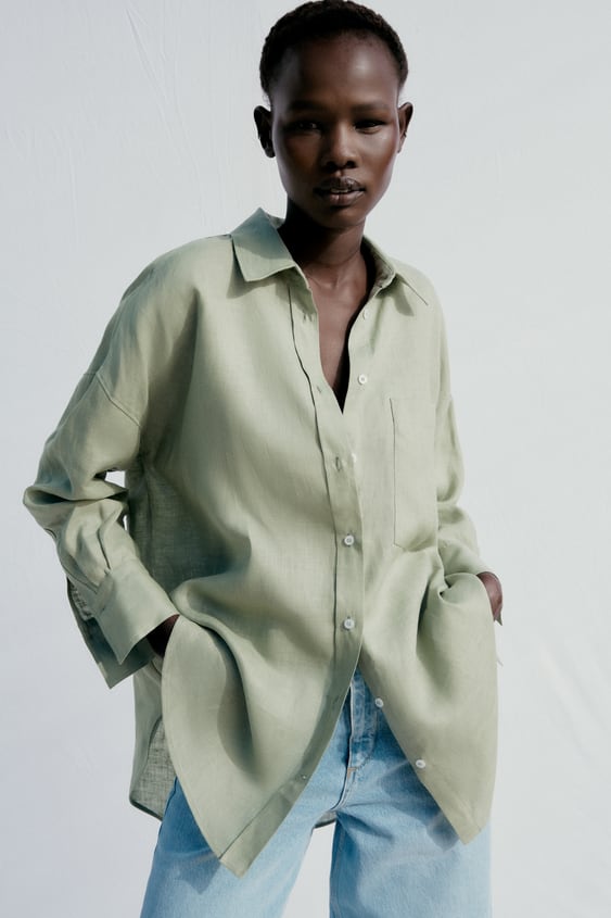 LINEN SHIRT WITH POCKETS