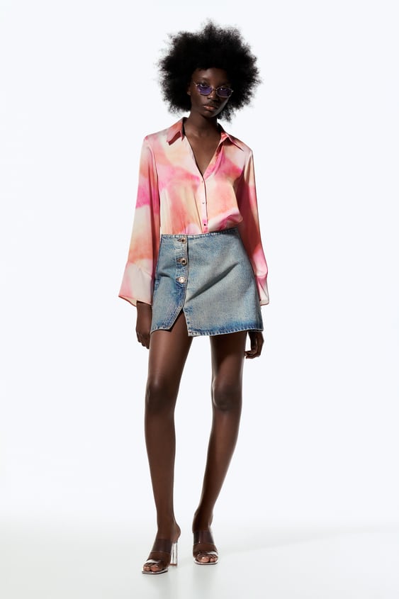TIE DYE PRINT BLOUSE