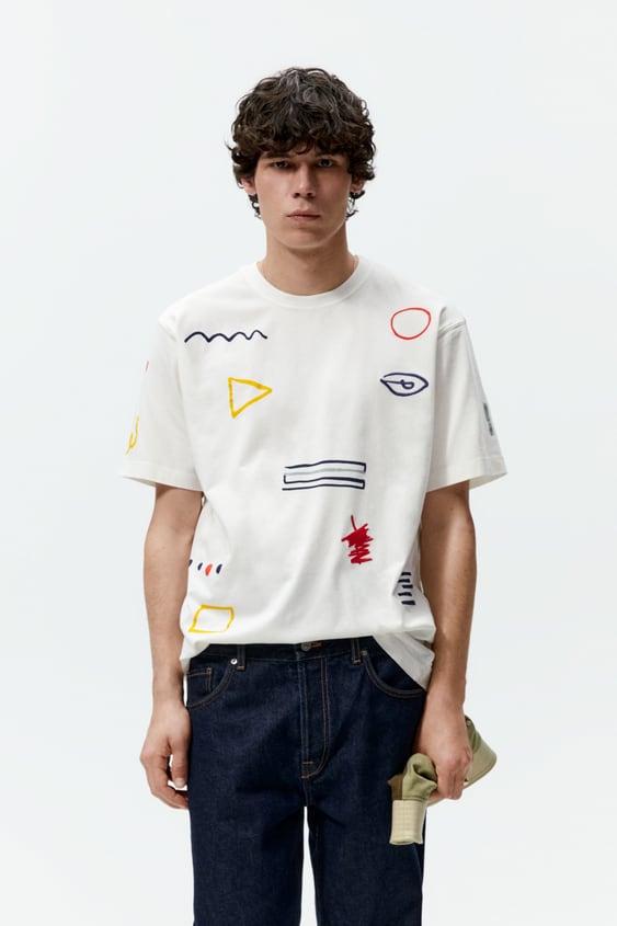 ABSTRACT PRINT T-SHIRT