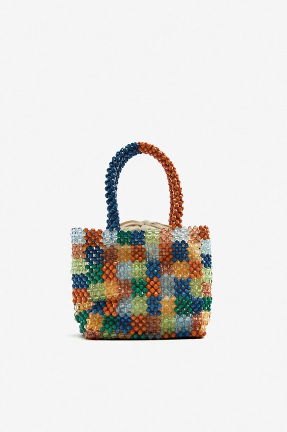 BEADED MINI BUCKET BAG