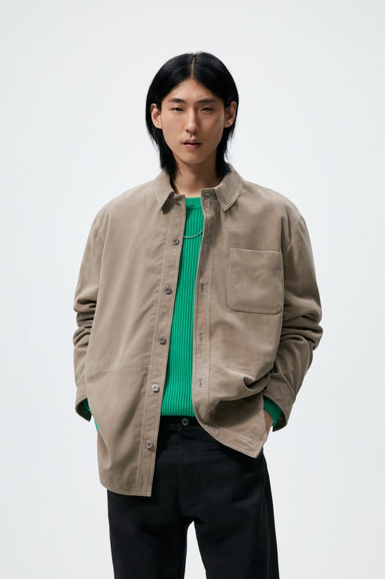 SUEDE OVERSHIRT