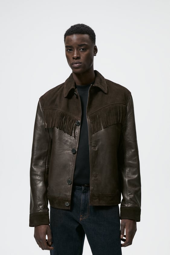 FRINGED LEATHER JACKET