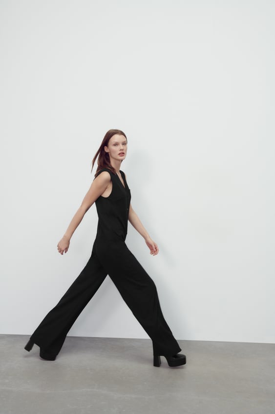 LONG V-NECK JUMPSUIT