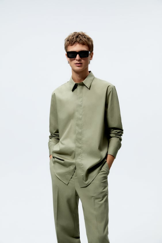 TEXTURED COTTON SHIRT