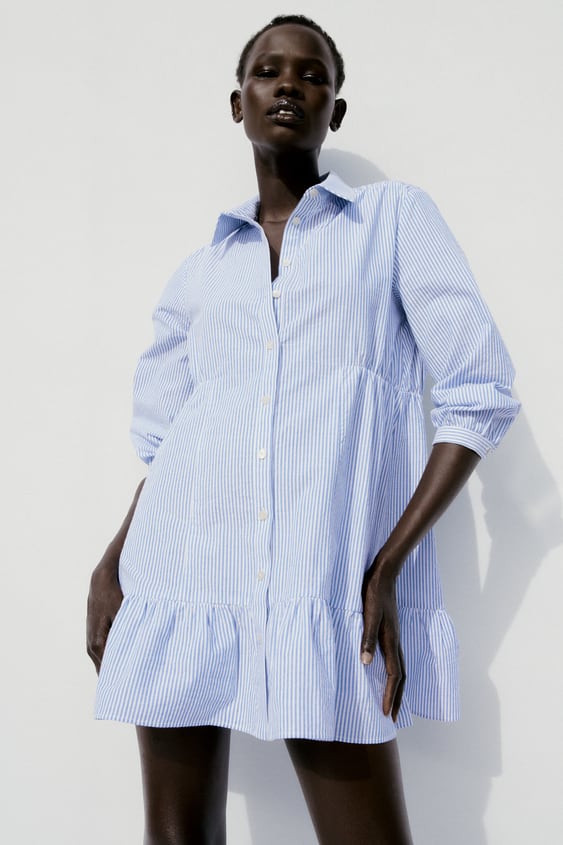 STRIPED SHIRT DRESS
