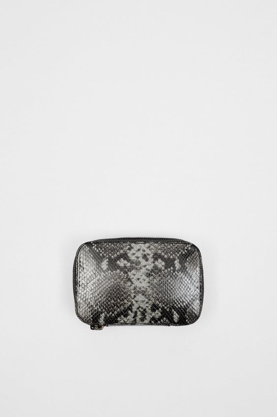 ANIMAL EMBOSSED LEATHER CROSSBODY BAG