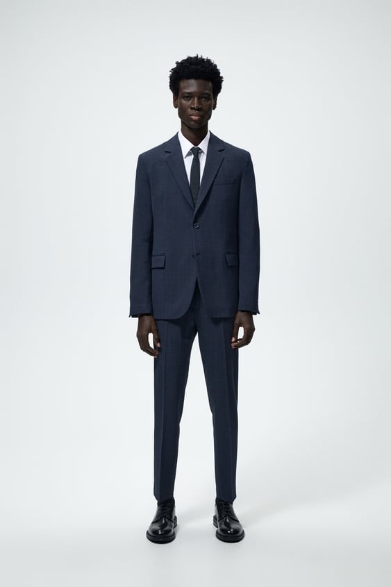 CHECKED STRETCH SUIT JACKET