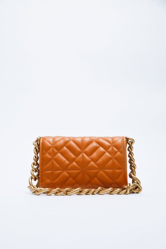 QUILTED CHAIN STRAP SHOULDER BAG