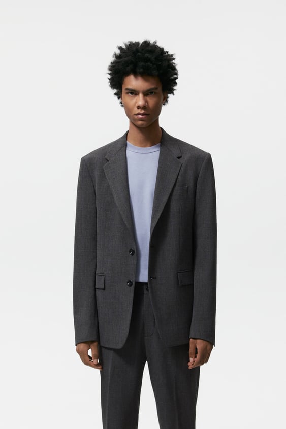 PLAID SUIT JACKET
