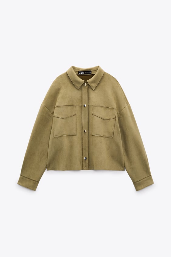 FAUX SUEDE SHORT JACKET