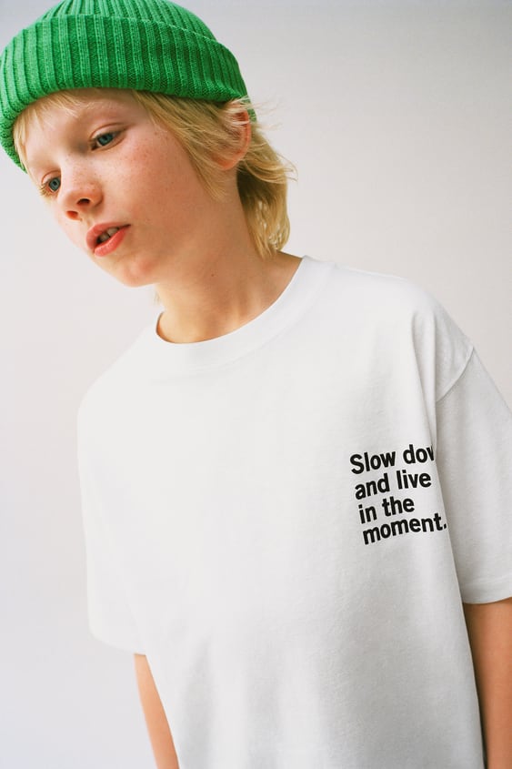 PRINTED TEXT T-SHIRT