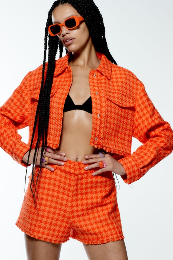 TEXTURED CROP JACKET