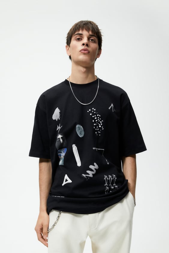 ABSTRACT PRINT T-SHIRT