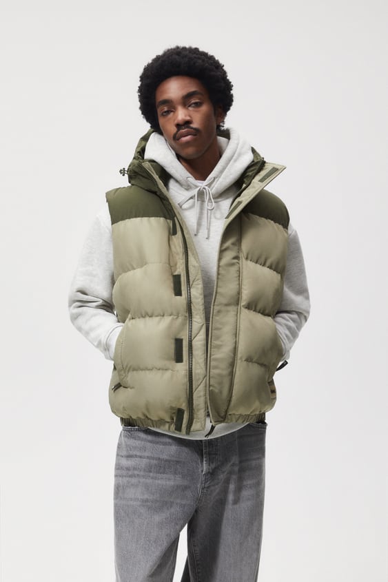 CONTRASTING PUFFER VEST