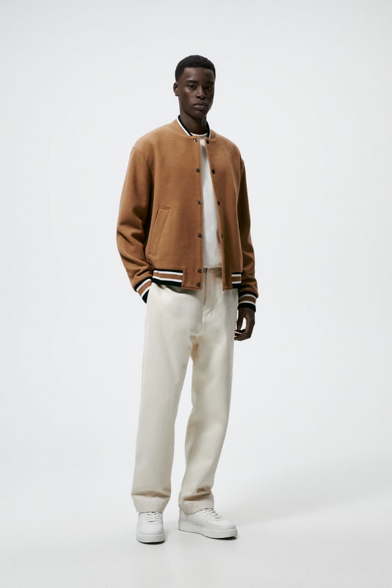 CONTRASTING BOMBER JACKET