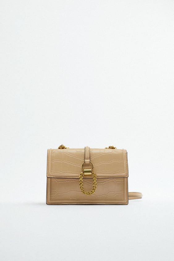 METAL BUCKLE SHOULDER BAG