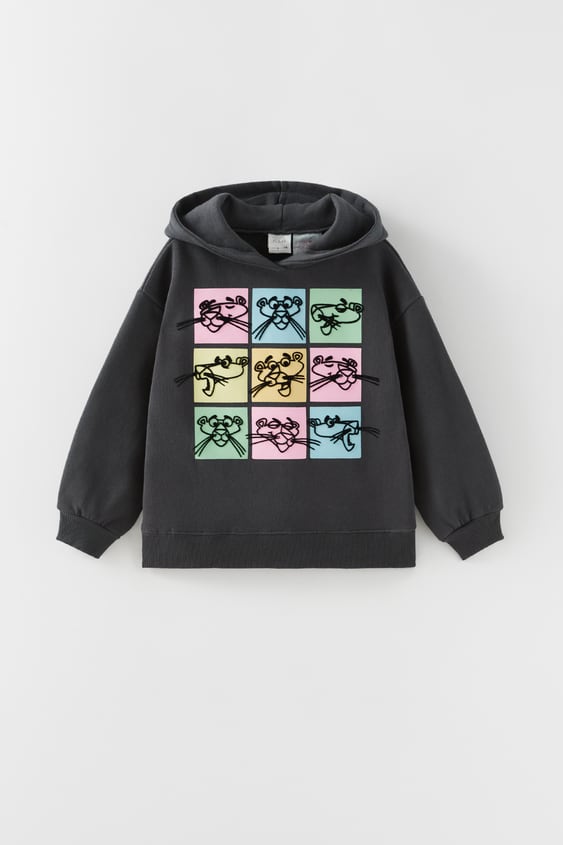 FLOCKED PINK PANTHER MGM SWEATSHIRT