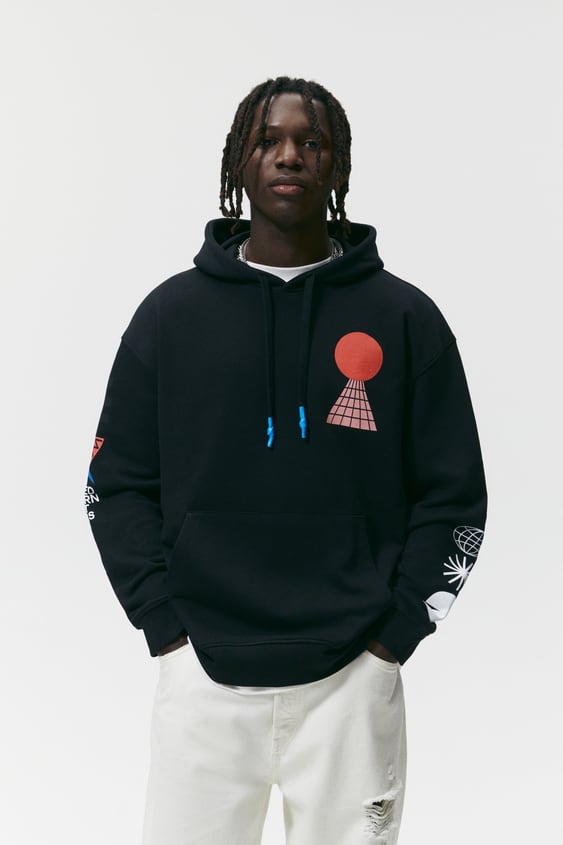 MARCO OGGIAN GRAPHIC HOODED SWEATSHIRT