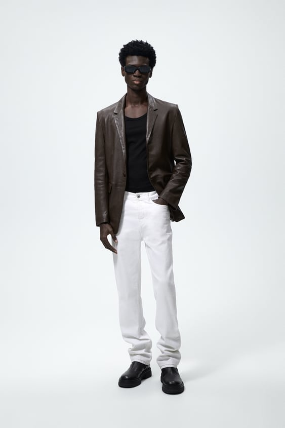 LEATHER BLAZER