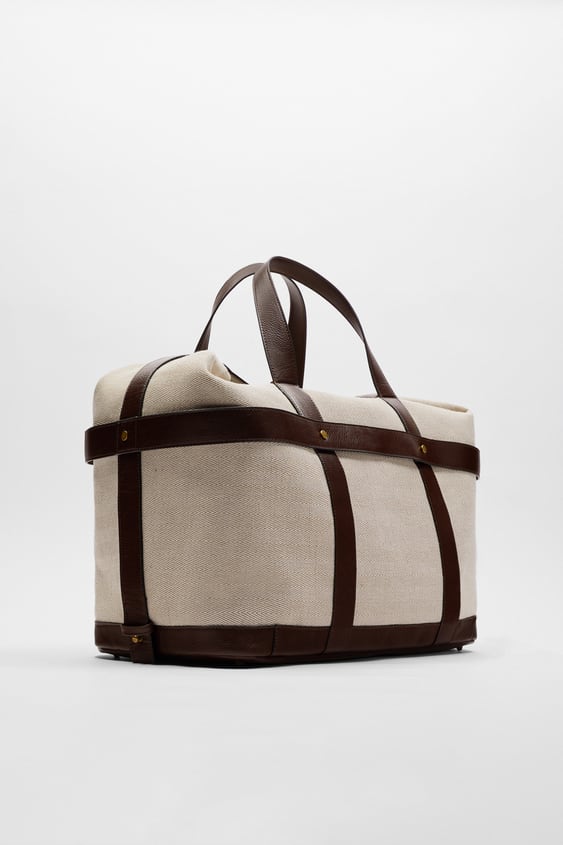 HERRINGBONE CANVAS BOWLING BAG