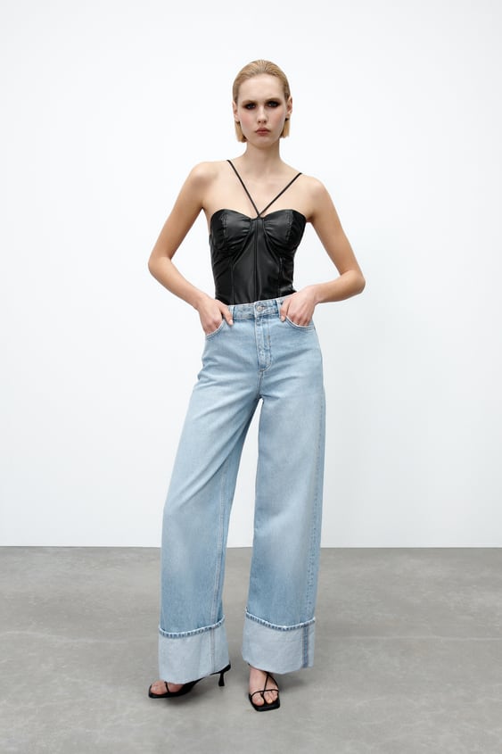 FAUX LEATHER LINGERIE BODYSUIT