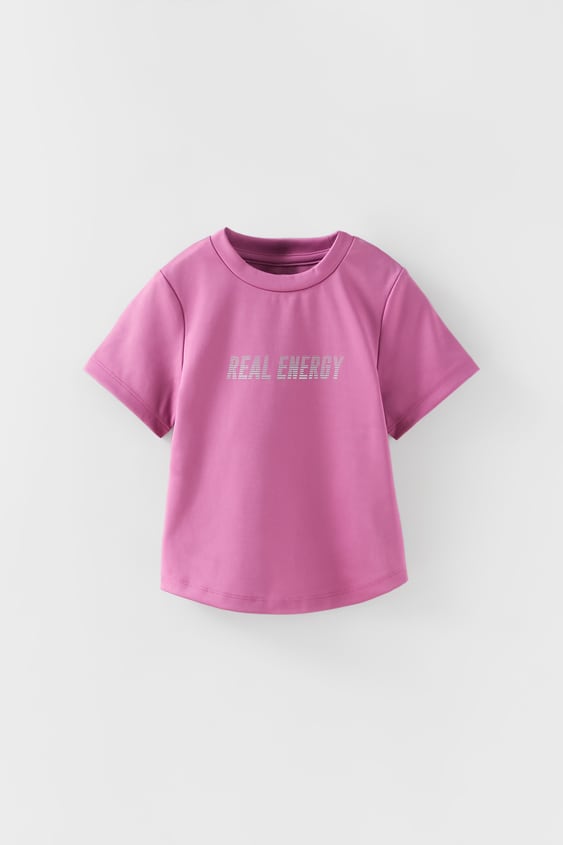 ATHLETIC TEXT DETAIL T-SHIRT