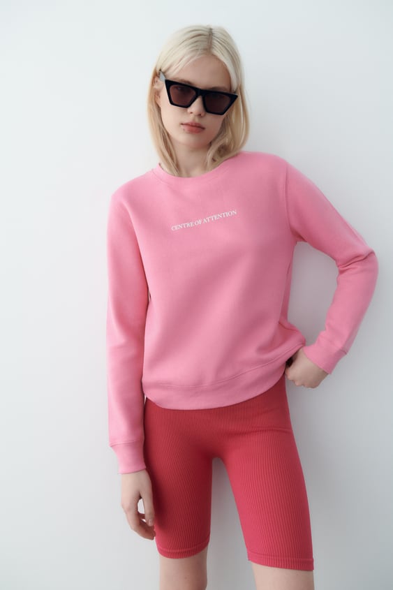 TEXT PRINT SWEATSHIRT