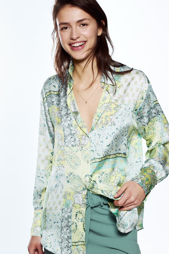 PRINTED SATIN SHIRT