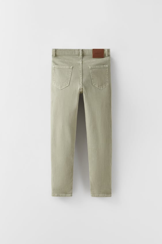 SKINNY FIT SOLID COLOR PANTS