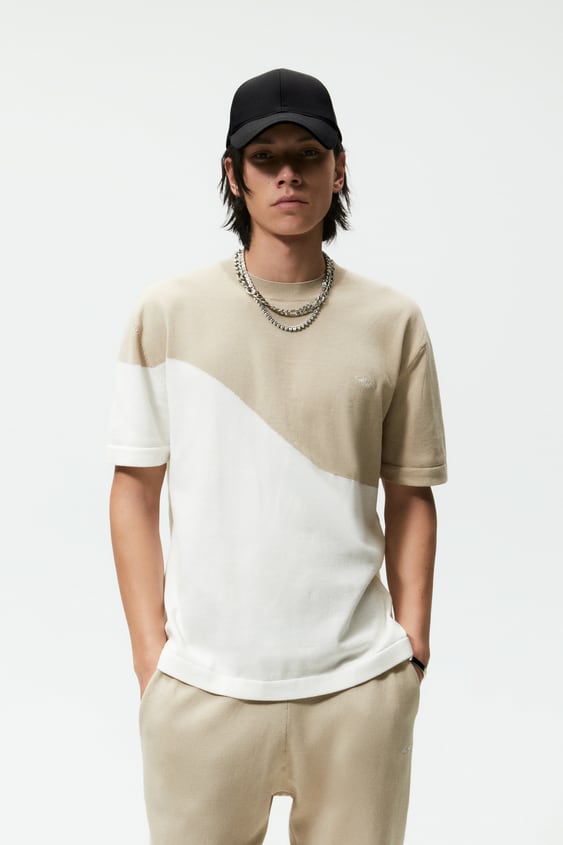 COLORBLOCK KNIT T-SHIRT