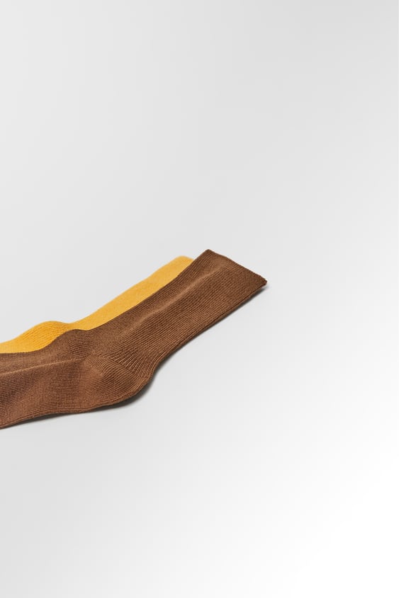 KIDS/ TWO-PACK OF PLAIN CONTRAST SOCKS