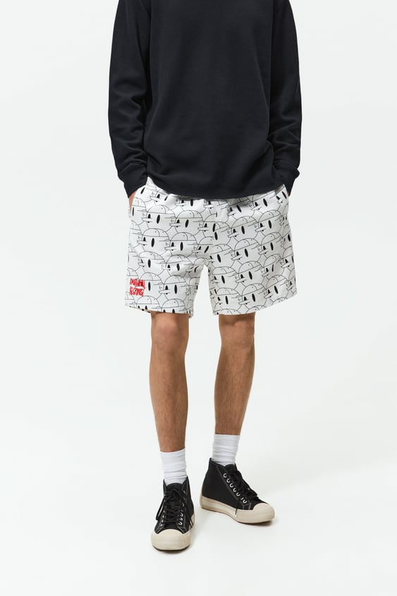 FACE PRINT SHORTS