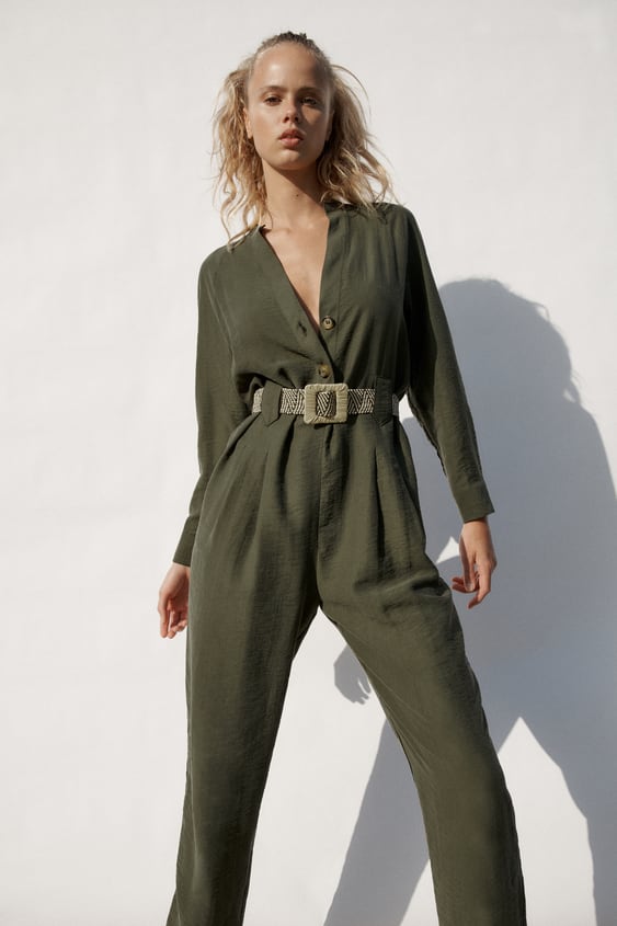 LONG BELTED JUMPSUIT