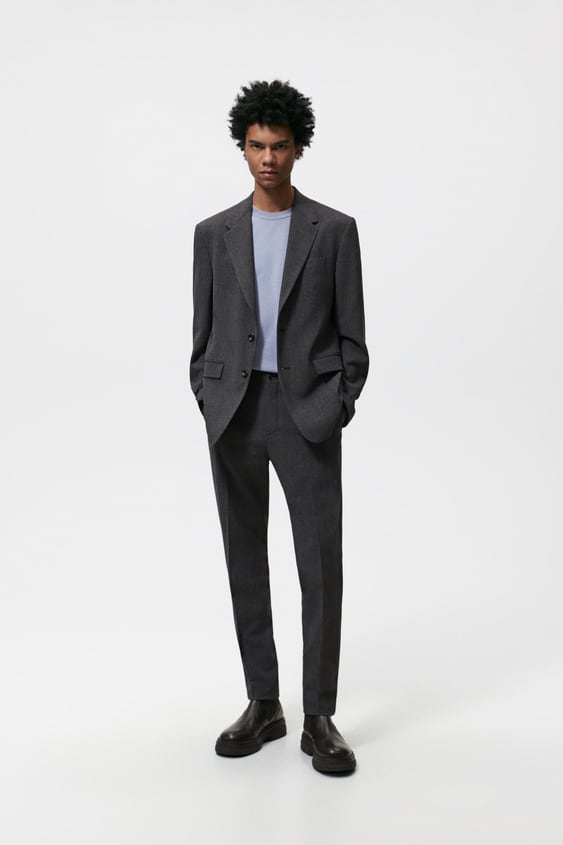 PLAID SUIT JACKET