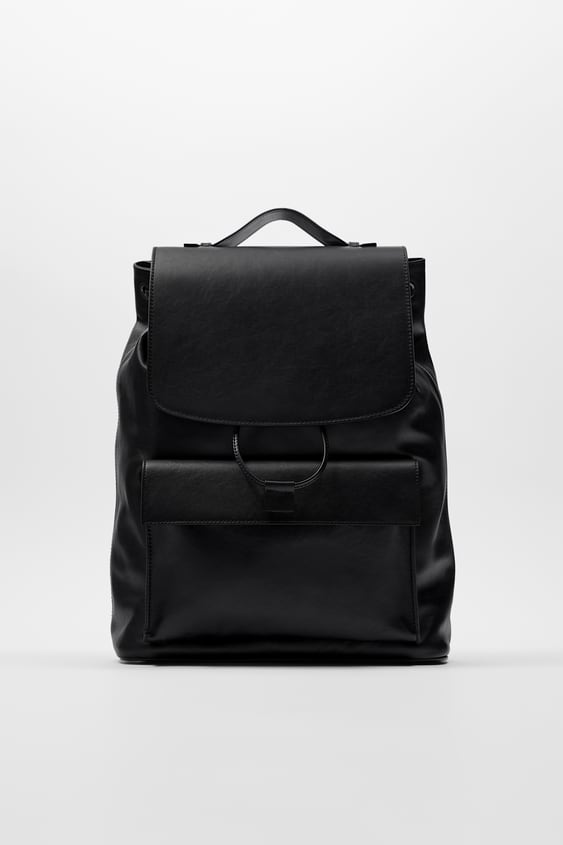 LEATHER FLAP BACKPACK