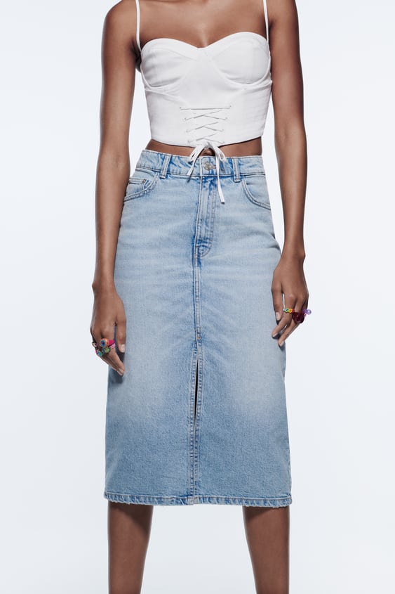 DENIM MIDI SKIRT