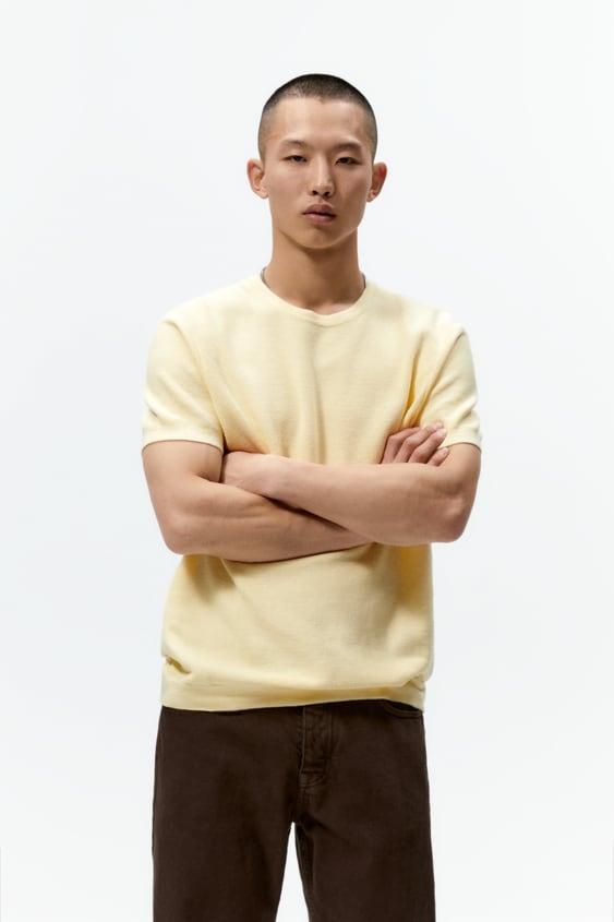 TEXTURED KNIT T-SHIRT
