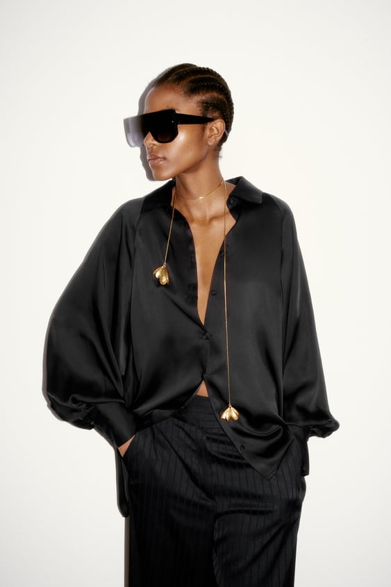 OPEN BACK LONGLINE SHIRT