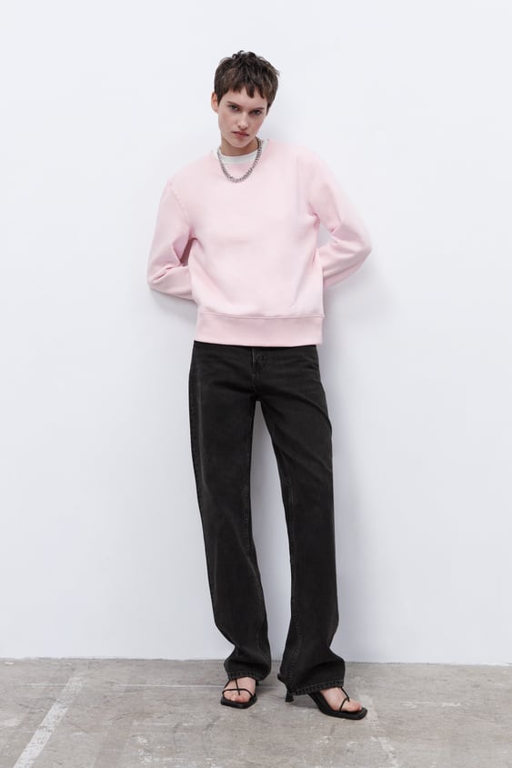 BASIC RIBBED SWEATSHIRT