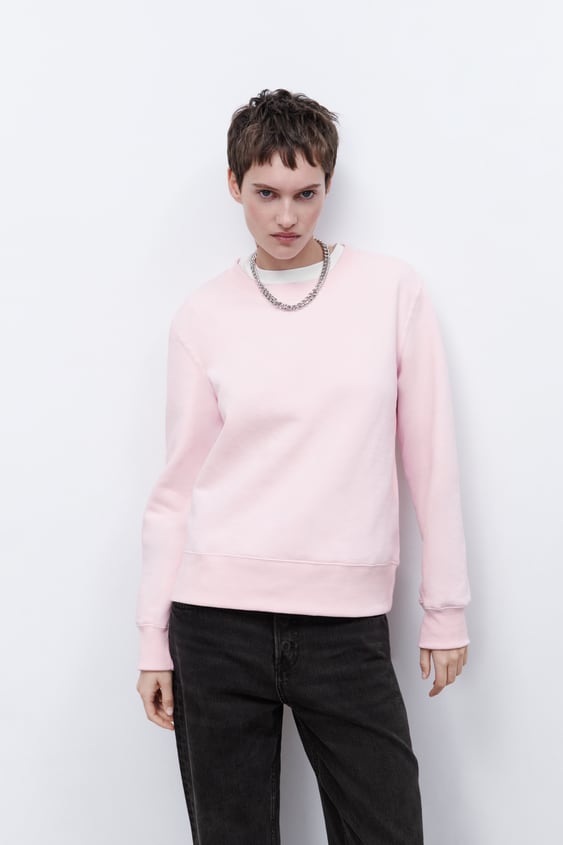 BASIC RIBBED SWEATSHIRT
