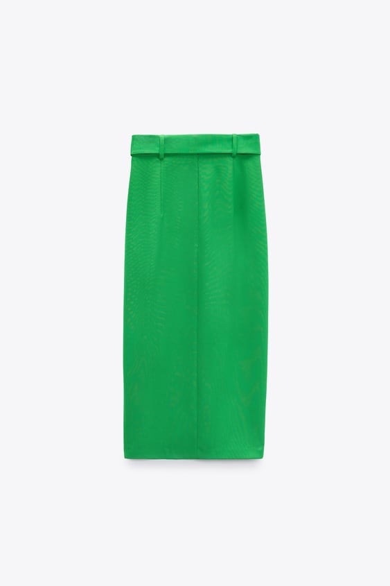BELTED PENCIL SKIRT