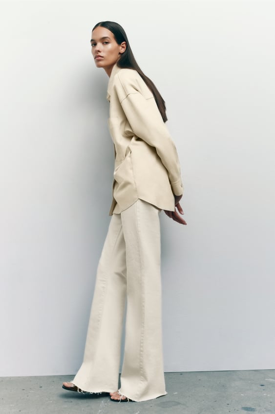 FAUX SUEDE OVERSHIRT